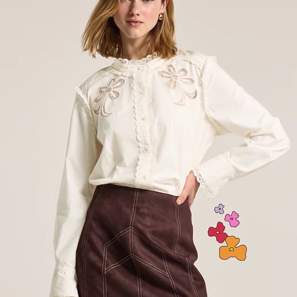 Old Navy x Anna Sui Button-Down Applique Top - Picture 2 of 16